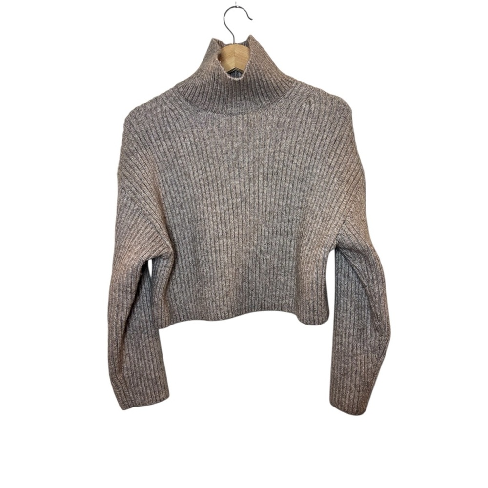 CCO Cropped Wool Blend Turtleneck